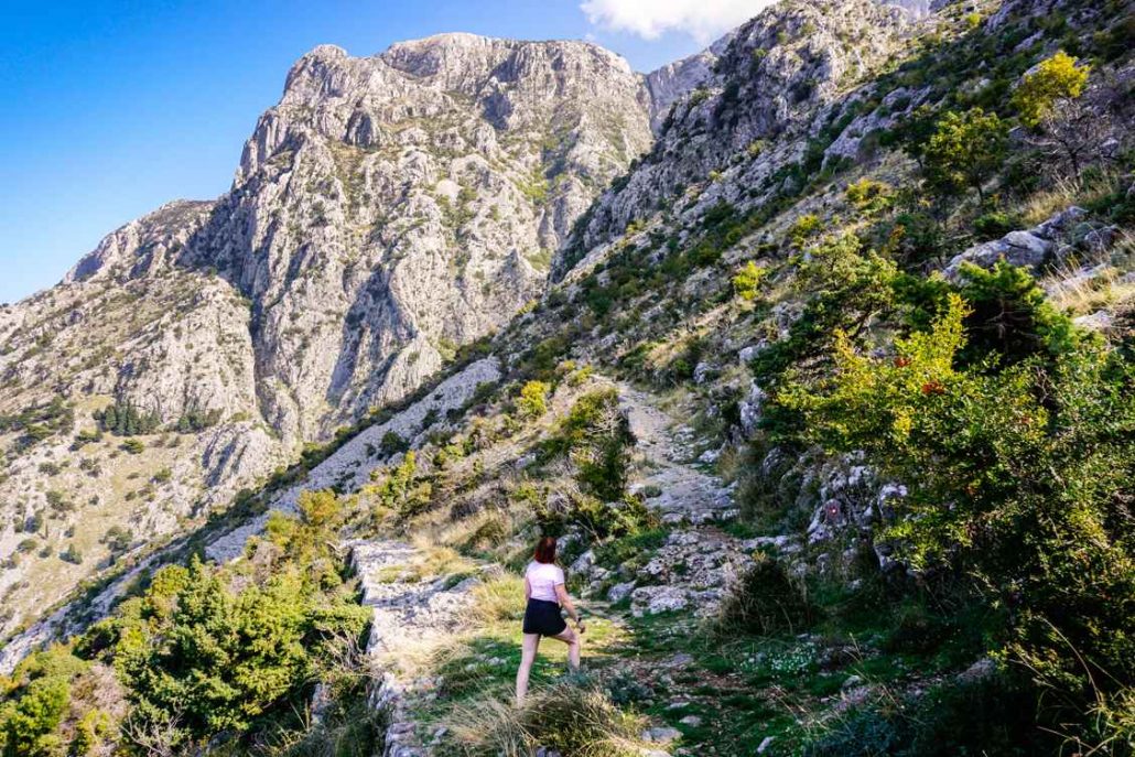 Photo of Alice at the Ladder of Kotor