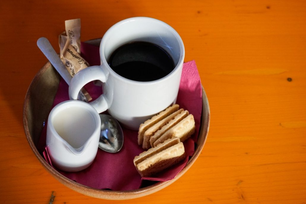 Coffee milk and biscuits in The Dorothy Pax in Victoria Quays Sheffield during my Microgap adventure day