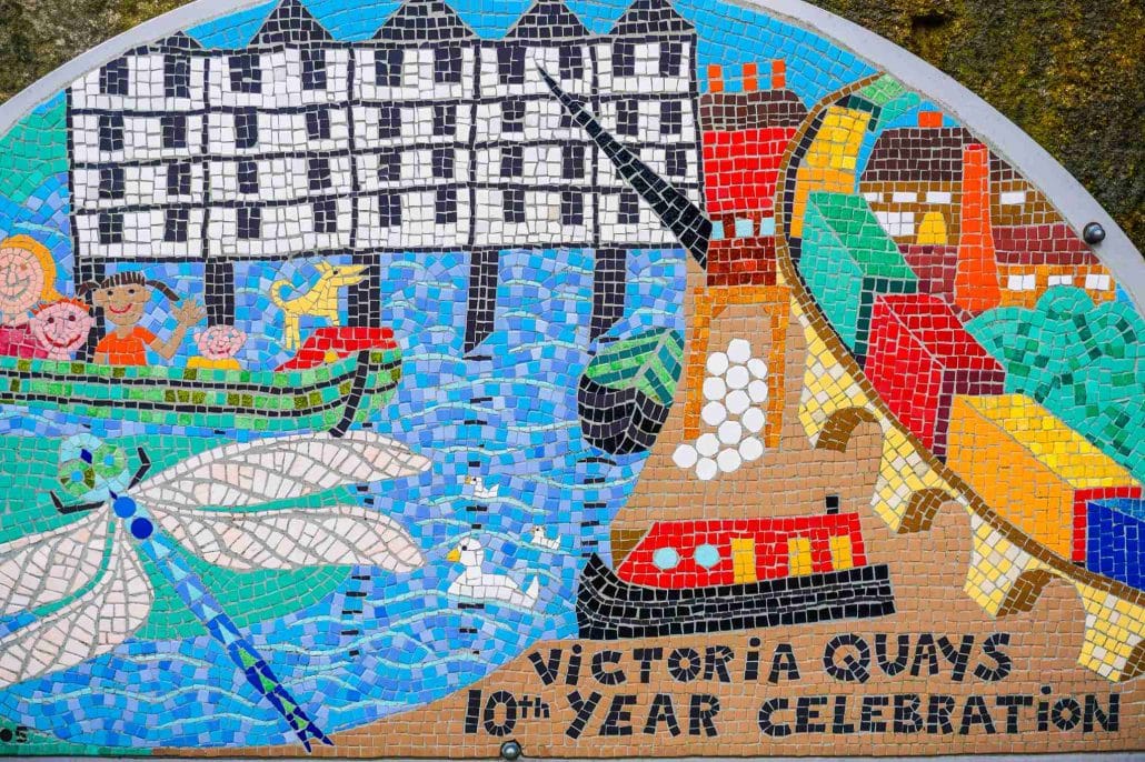 Mosaic of Victoria Quays in Sheffield England