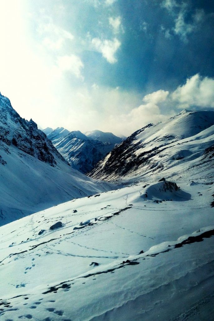 Pakistan Mountains at the Khunjerab Pass China-Pakistan Border