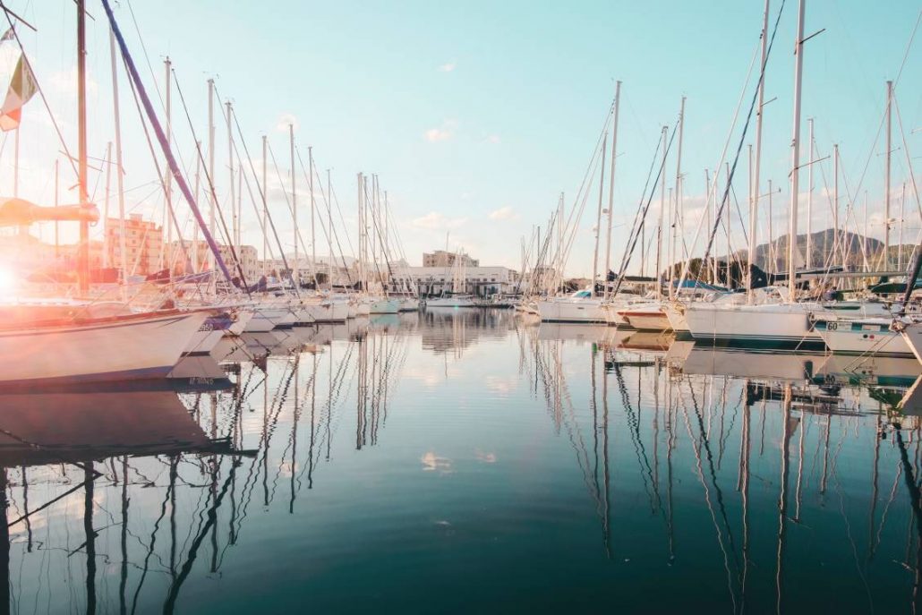 Photo of the harbour, Porto di Palermo, basking in daylight in Palermo, Italy