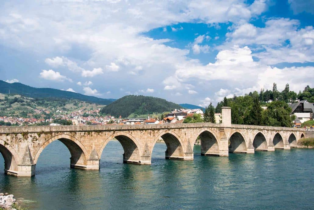 The town of Višegrad in Bosnia where Vilina Vlas Hotel is